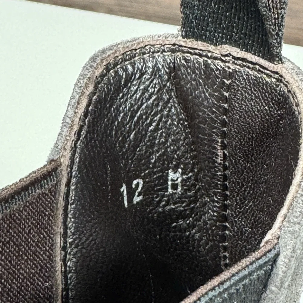 Monte Rosso Enrico Chelsea Boots Men's 12 M -  Suede Leather Gray -Made In Italy
